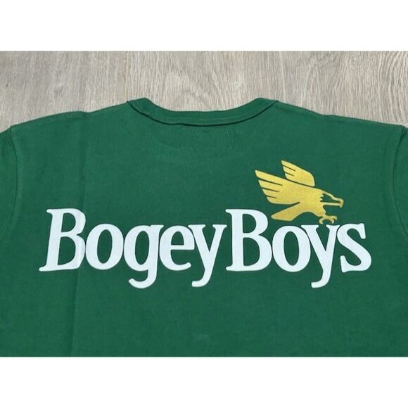 NWT Bogey Boys Mens Grit T-Shirt Spell Out Logo Heavyweight Eden Green Size S - Picture 4 of 9